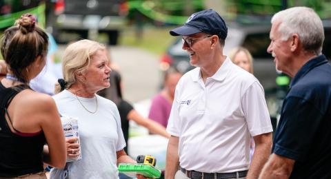 President James Dean with UNH parent 