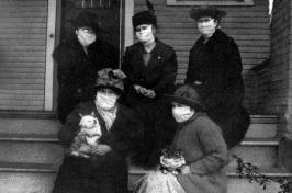 masked women during 1918 pandemic